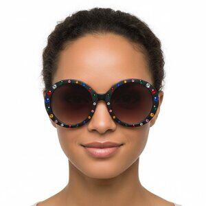 New Authentic Kate Spade Brown Shaded Round Ladies Sunglasses ZYA/G/S/STRASS 0SZ